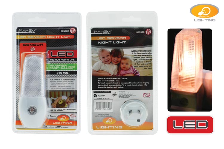 SENSOR ACTIVATED NIGHT LIGHT LED