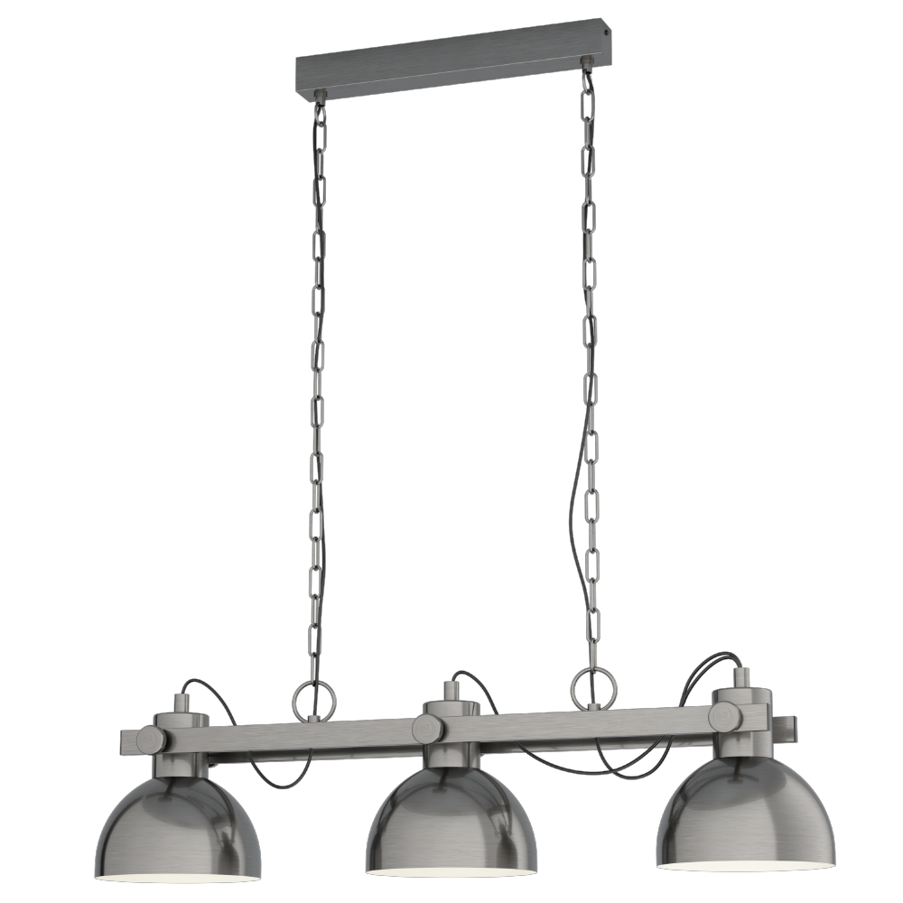 Lubenham 1 Industrial Pendant 3 Light Antique Nickel 43168N