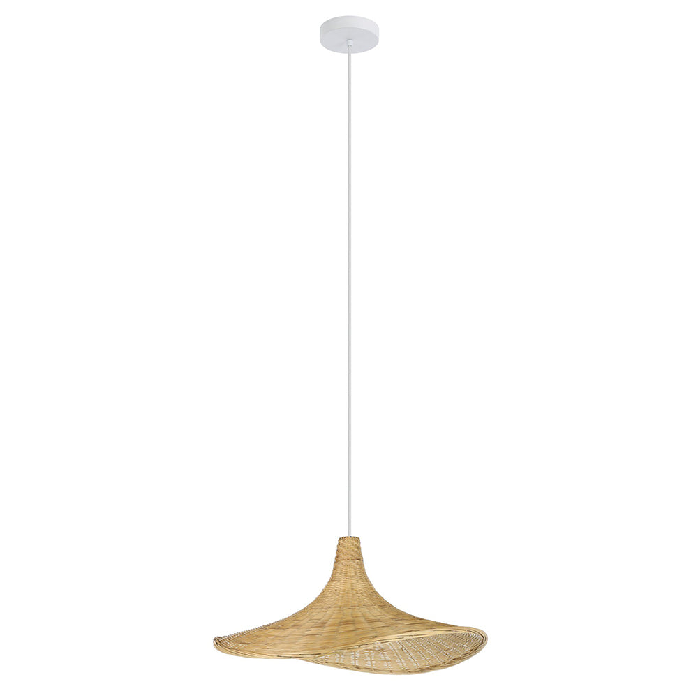 HAXEY PENDANT LIGHT 1X40W E27 CANE NATURAL  43869N