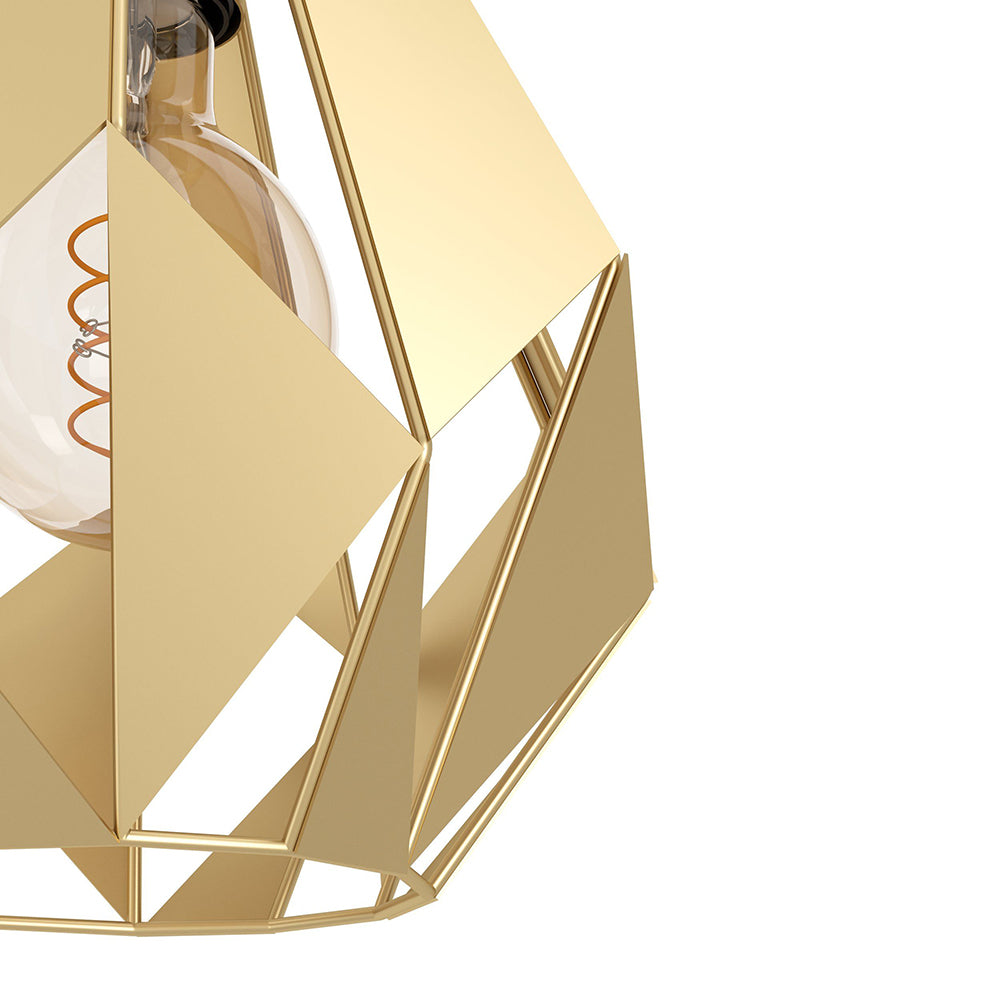 CARLTON PENDANT LIGHT 3X60W E27 BRASS MATT 2M 43909N