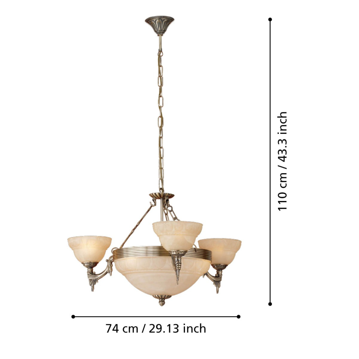 Marbella 6 Light Chandelier Bronze 85857