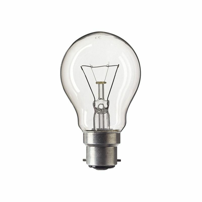24v 40W Bayonet Globe Clear B22 REINFORCED CONSTRUCTION LAMP