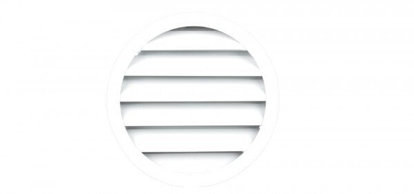 150mm Weatherproof Louvre - Round - Steel - Bug poof Mesh - White - V150WL