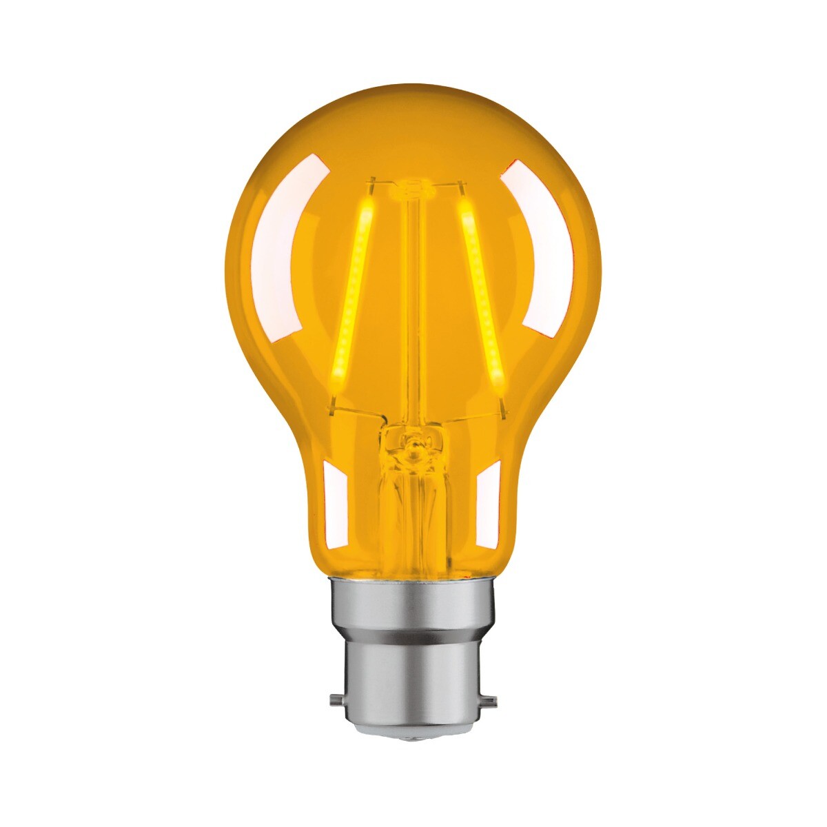 2W LED Coloured Bayonet Party Festoon Light Globes B22-Yellow