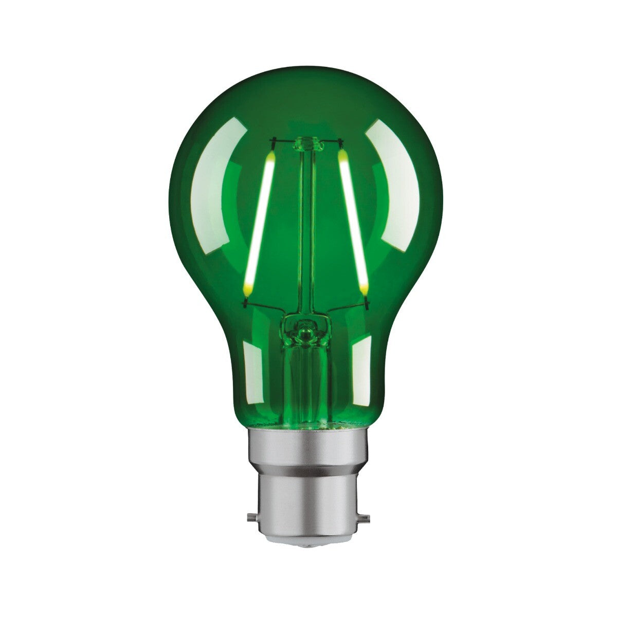 2W LED Coloured Bayonet Party Festoon Light Globes B22-Green