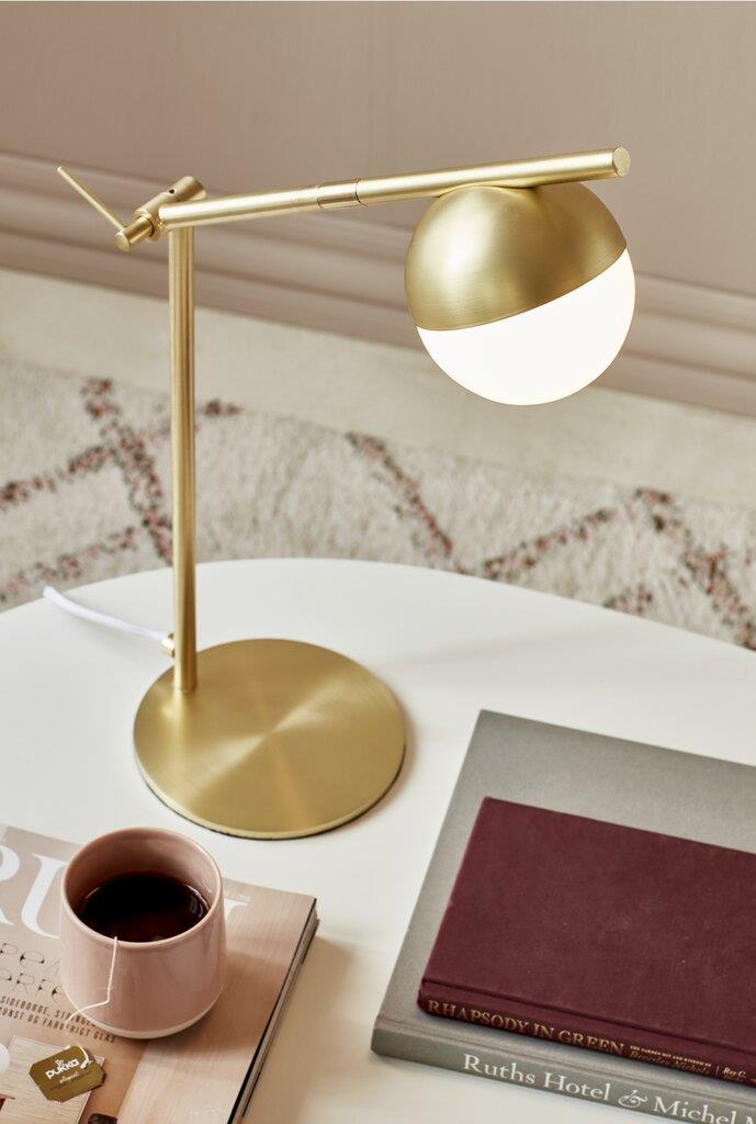 Contina Table Metal, Glass Brass, Opal - 2010985035