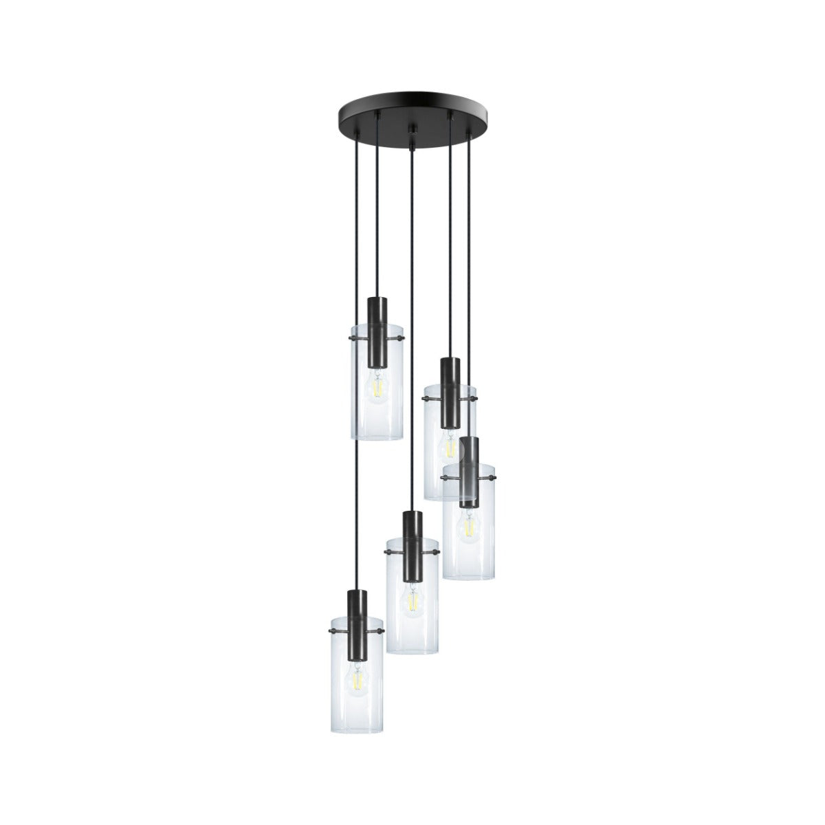 Montefino 5 light Pendant Black 97368