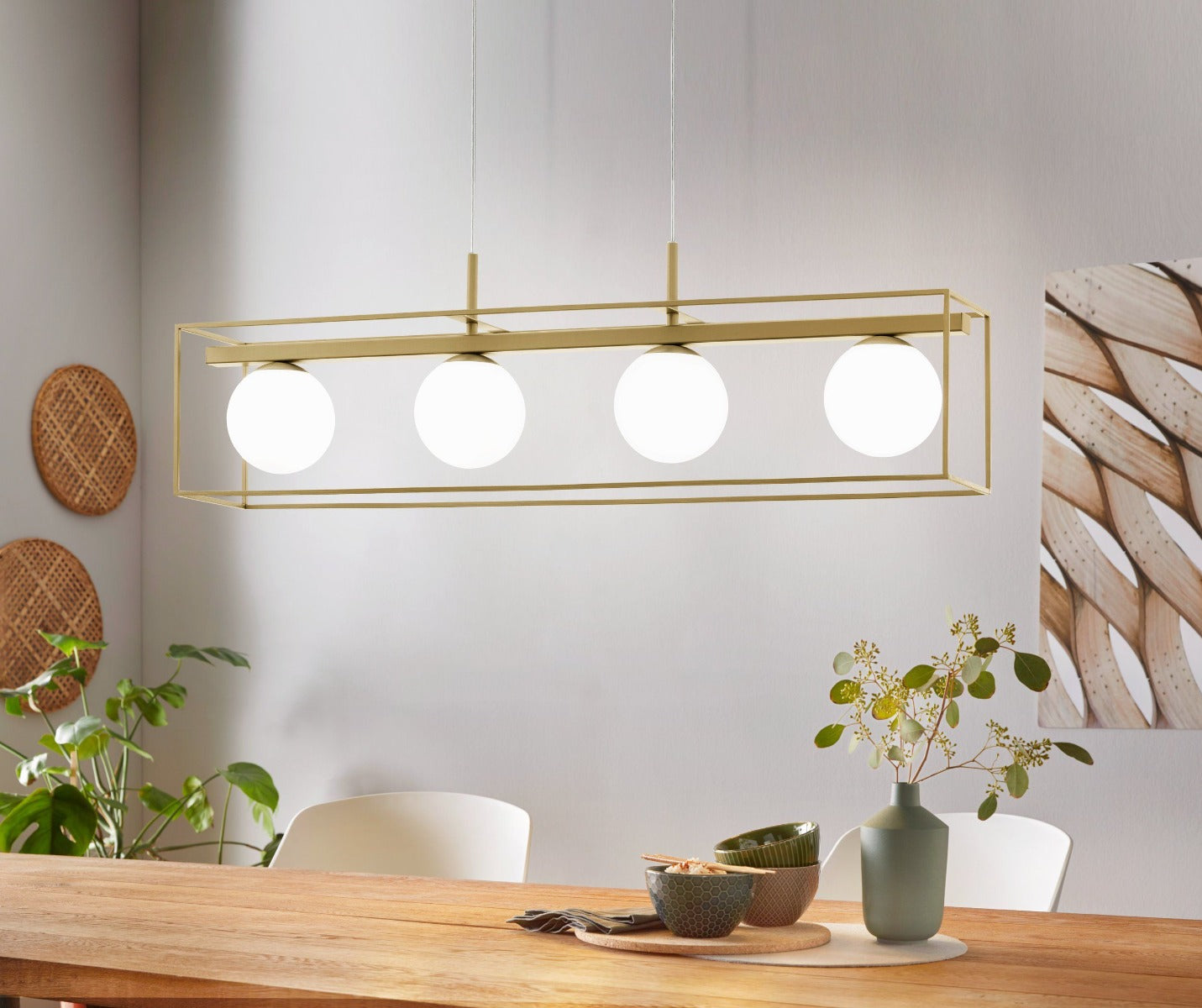 Vallaspra 4 Light Pendant 40w E14 Champagne 97793