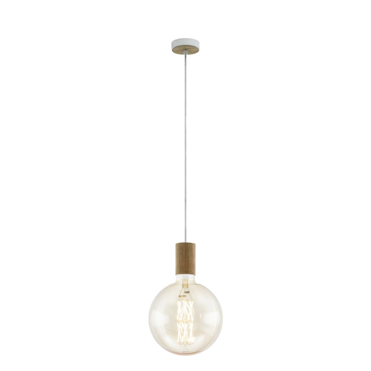 Tavistock 1 Light Pendant 60w E27 Oak 49071N