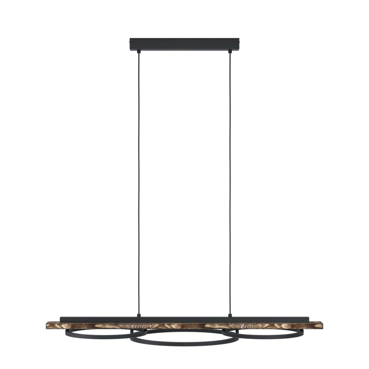BOYAL PENDANT LIGHT 40.5W 3000K BLACK WITH RUSTIC WOOD ACCENT 99624