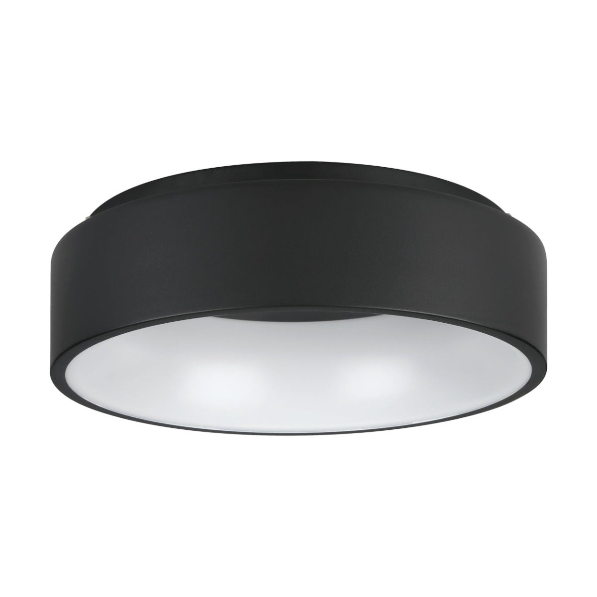Marghera 2 Black 34W Dimmable LED Oyster Light Warm White 390051