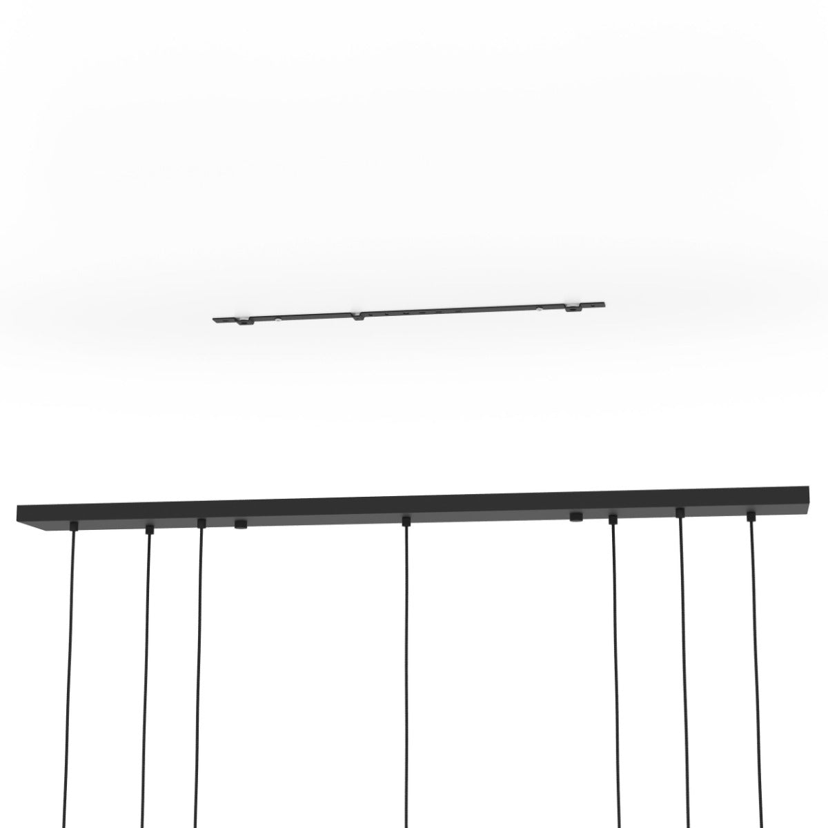 PAZ PENDANT LIGHT 7X40W E14 BLACK WITH BRASS ROUND 390178