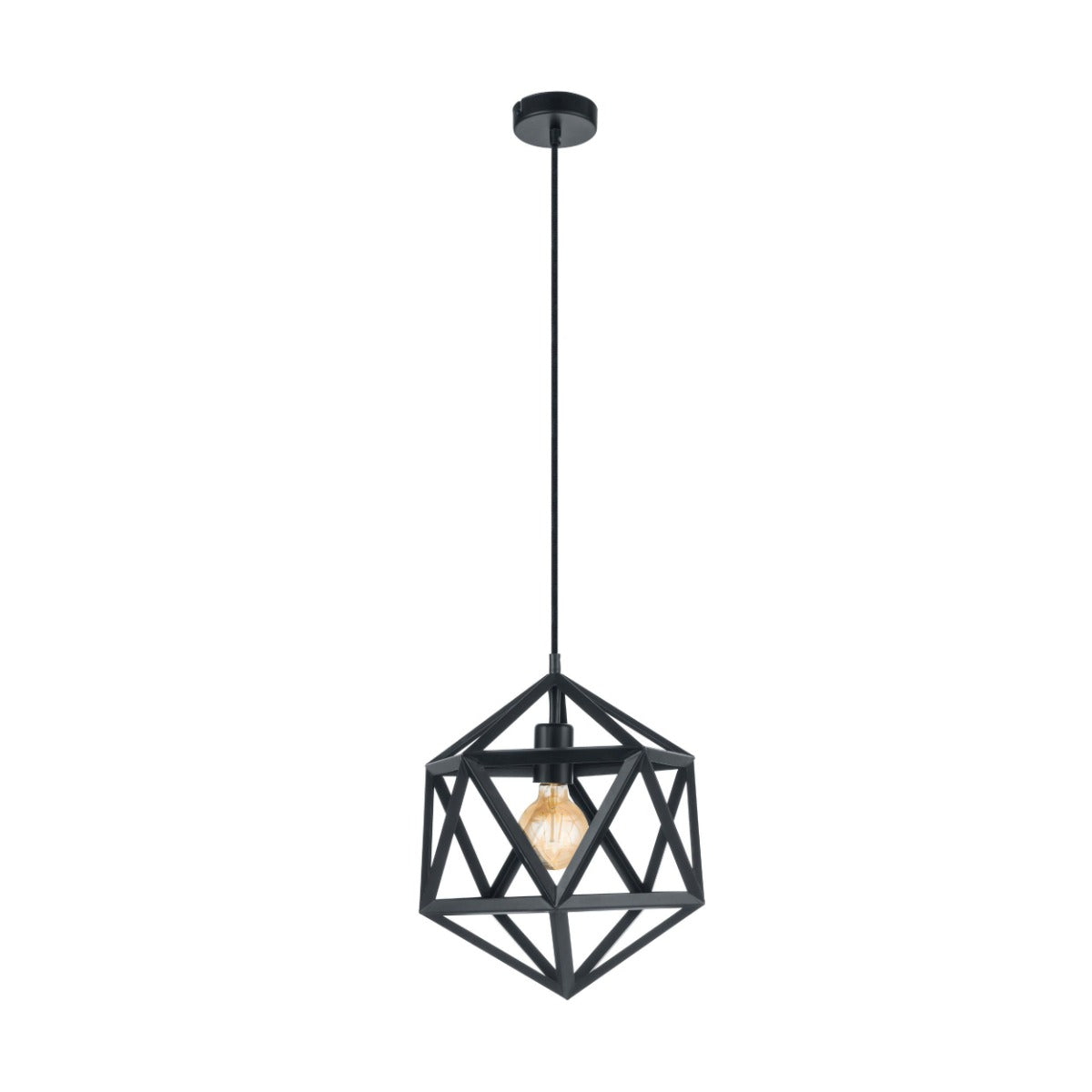 EMBLETON PENDANT LIGHT 1X60W E27 BLACK LARGE 49762N