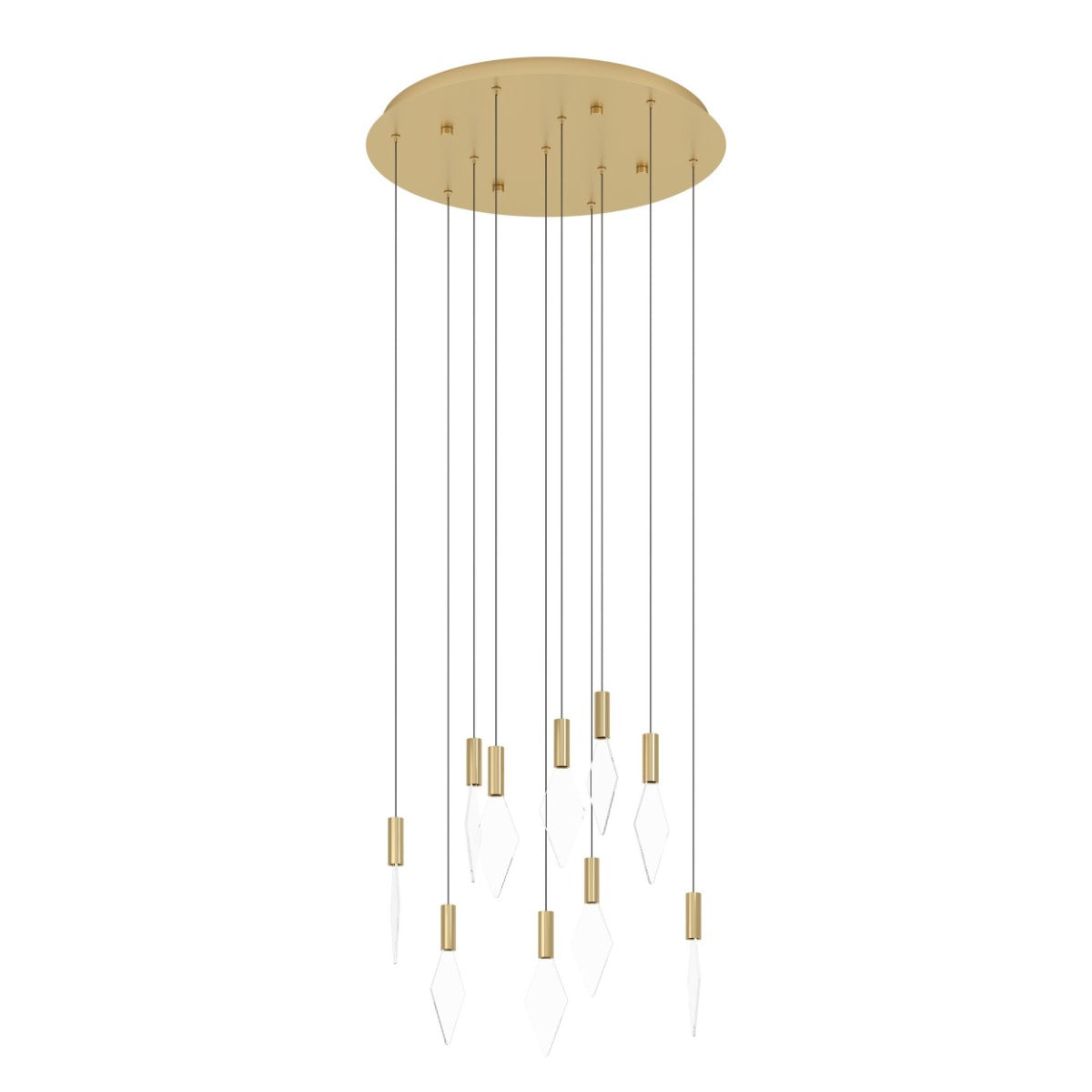 Mirador 10 Light 3W LED Pendant Brass Warm White 390359