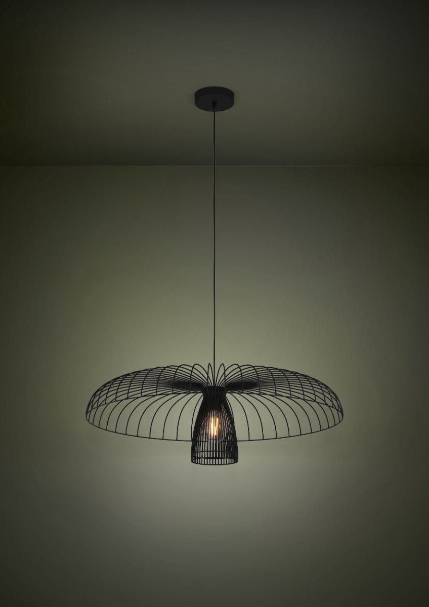 CHAMPERICO PENDANT LIGHT 1X60W E27 BLACK 390217N