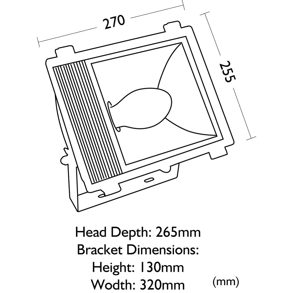 DLPC125MV 125W, 240V-50Hz mecury vapour floodlight