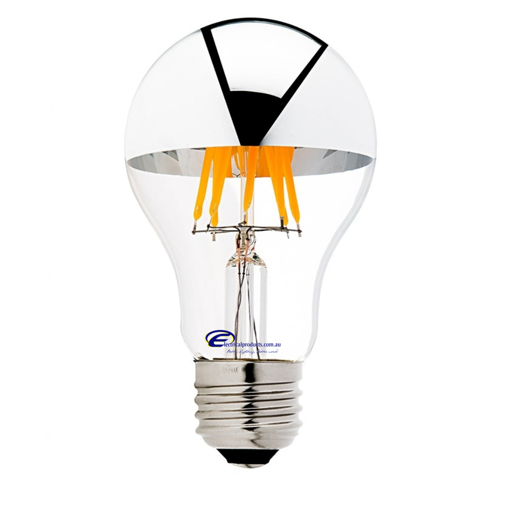 LED Crown Silver Globe A60 6W - Edison Screw E27