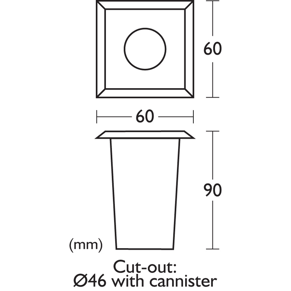 EXA7001SQ AFTON SQUARE LED INGROUND LIGHT