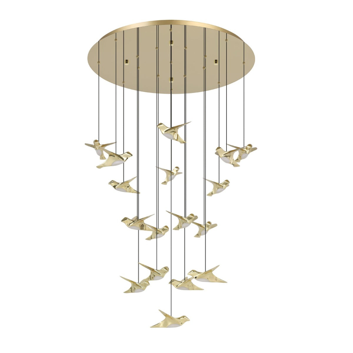 PARATEBUENO PENDANT LIGHT 17X3W LED 3000K BRASS ROUND 390398