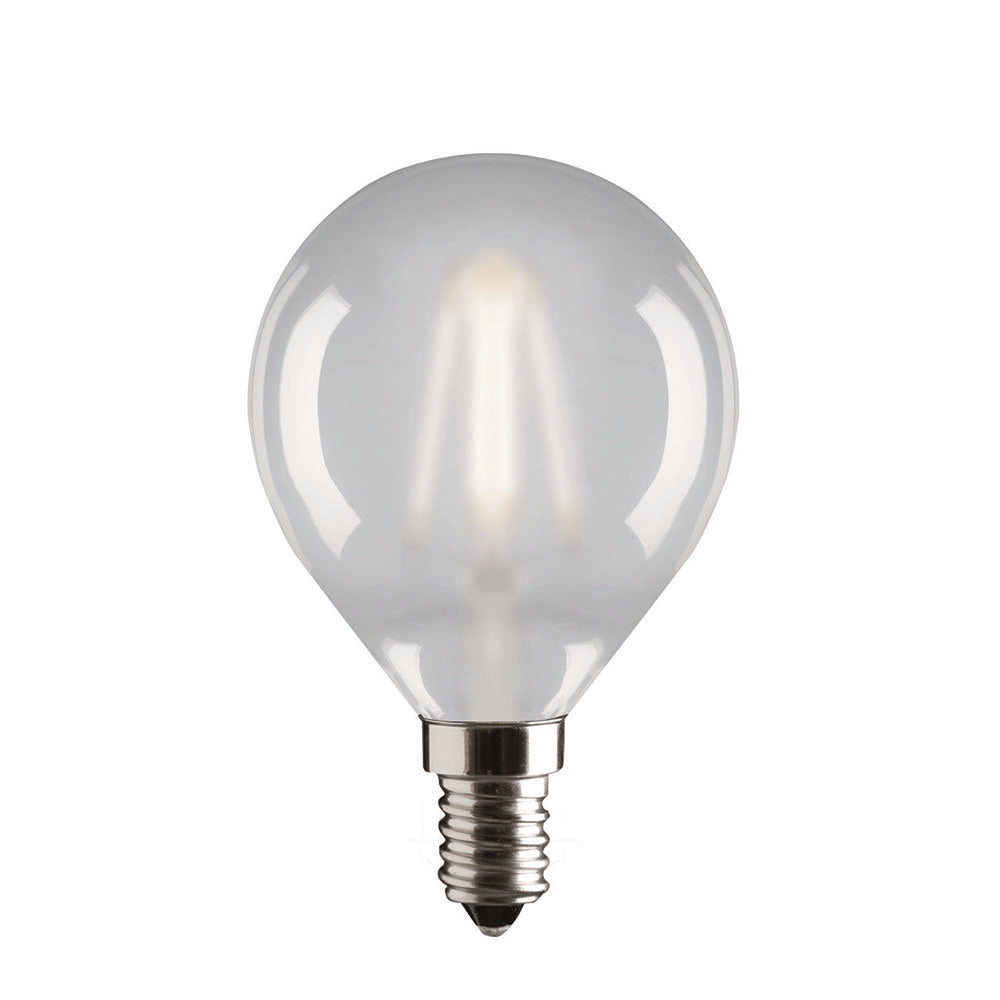 Fancy Round Frosted LED Globe - 9E14LED13F