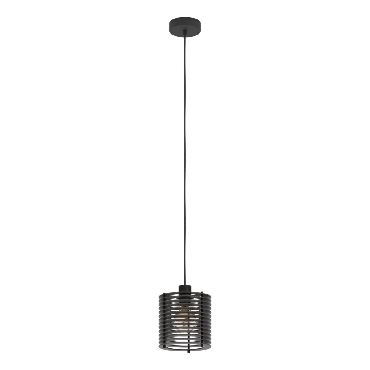 Segovia 1 Light Pendant 4OW E27 Black  206049