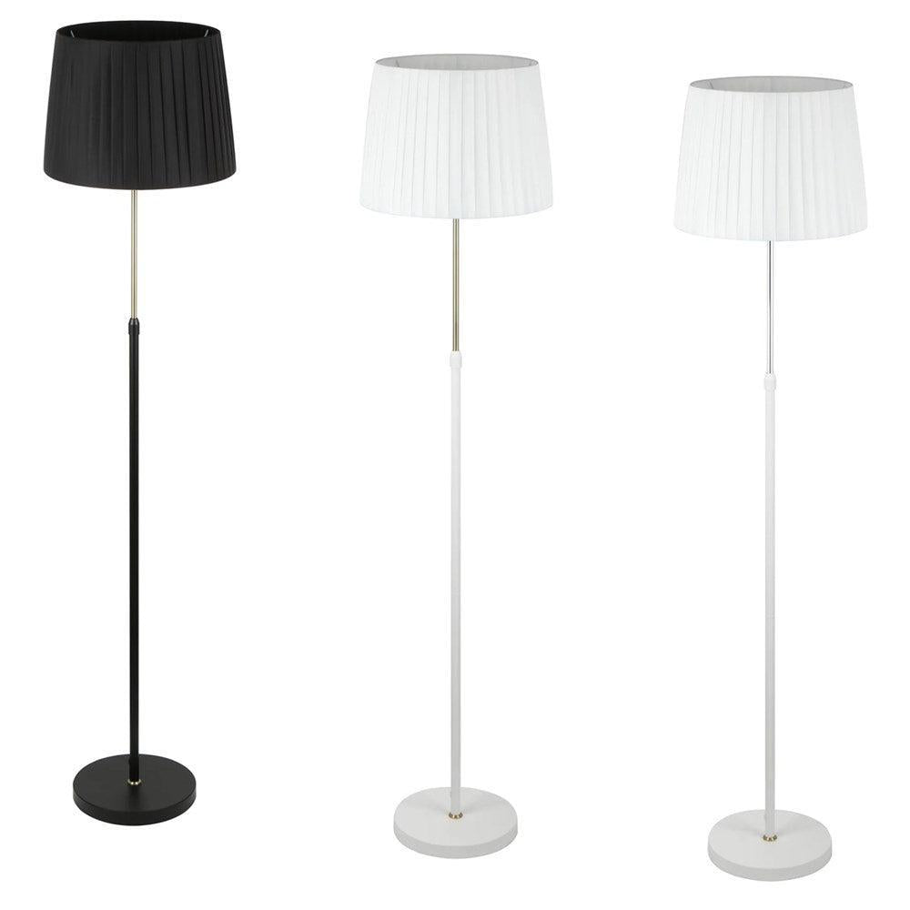 Crecer Adjustable Floor Lamp – Elegant Fabric Shade with Height‑Adjustable Design