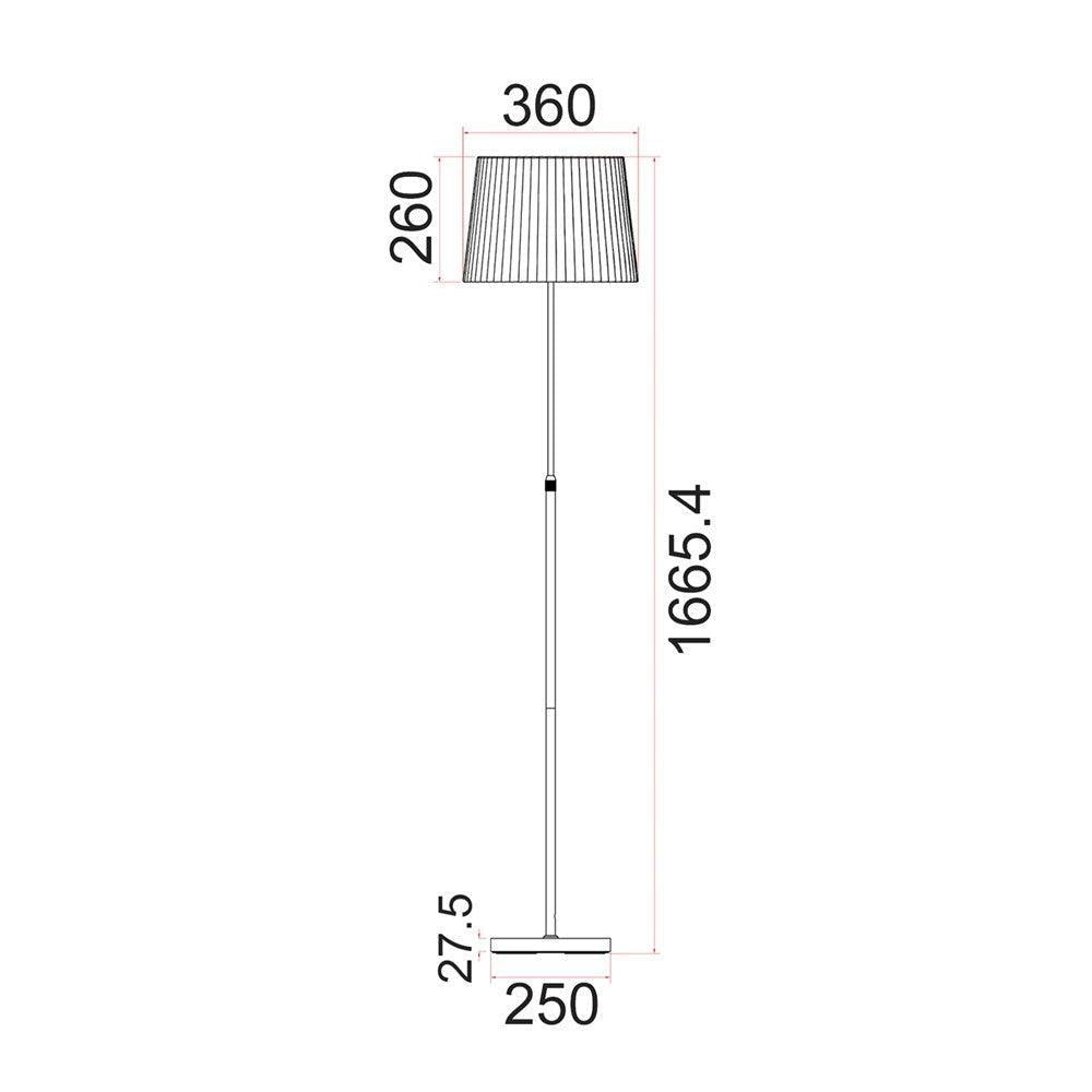 Crecer Adjustable Floor Lamp – Elegant Fabric Shade with Height‑Adjustable Design
