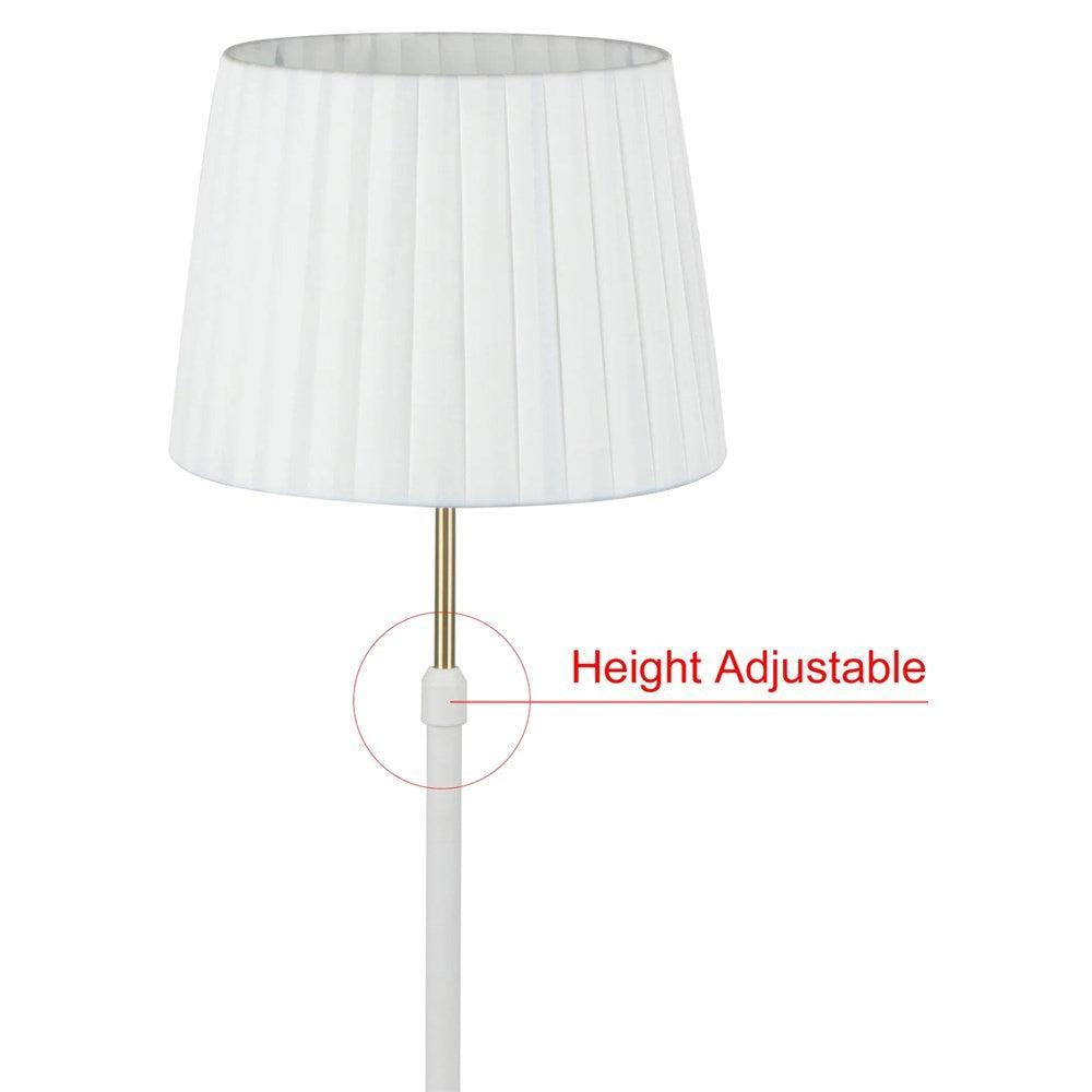 Crecer Adjustable Floor Lamp – Elegant Fabric Shade with Height‑Adjustable Design