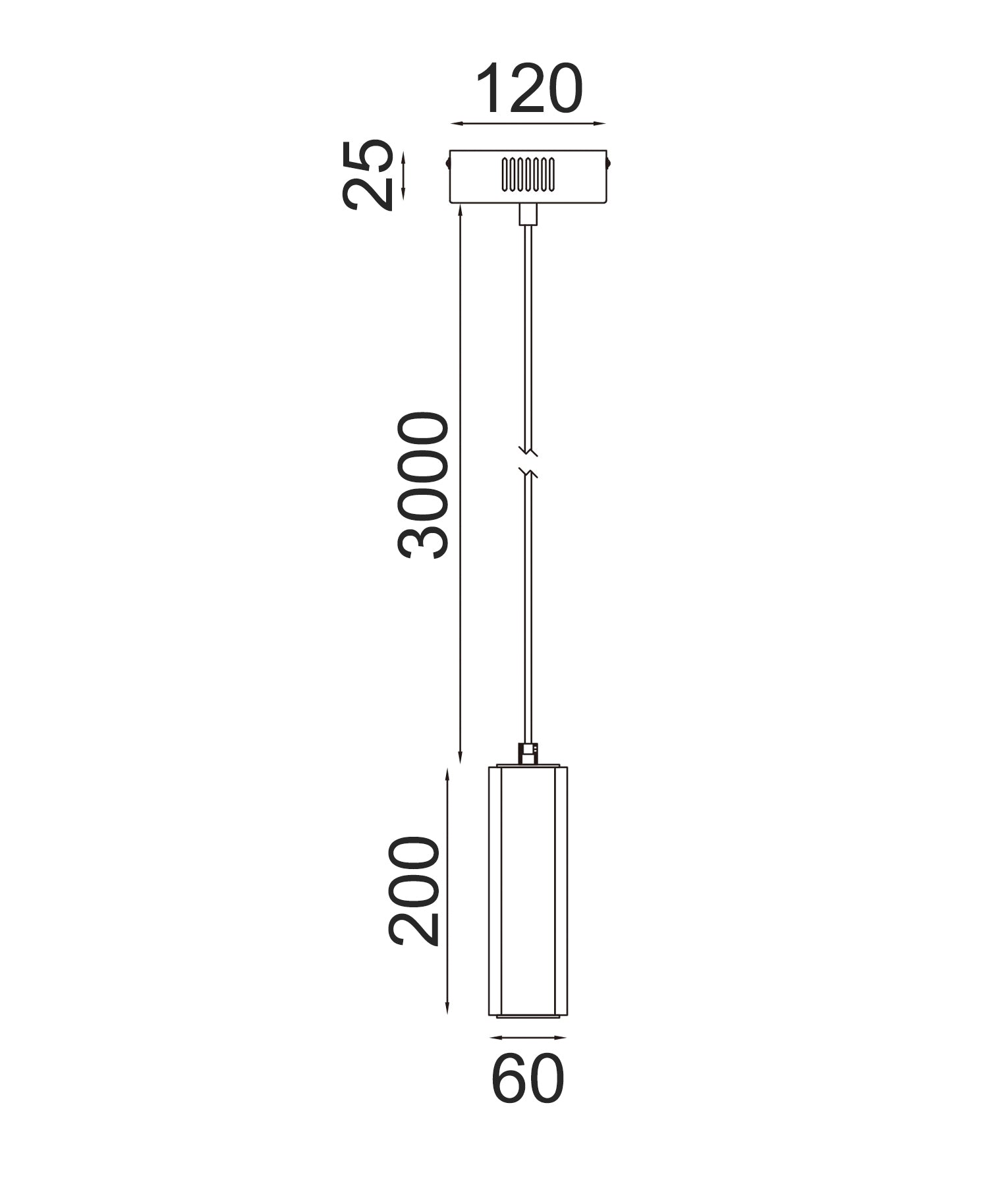 CLA Lighting FRECCIA LED Tri-CCT Glass Curve Cylinder Pendant Light