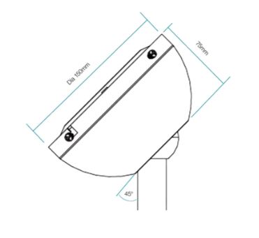 Martec 45° Angle Canopy White