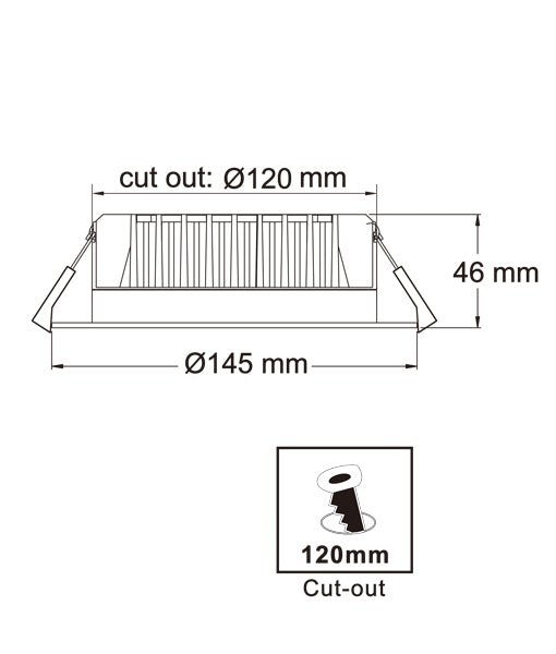 CLA Lighting MOTION LED Recessed Motion Sensor Downlight
