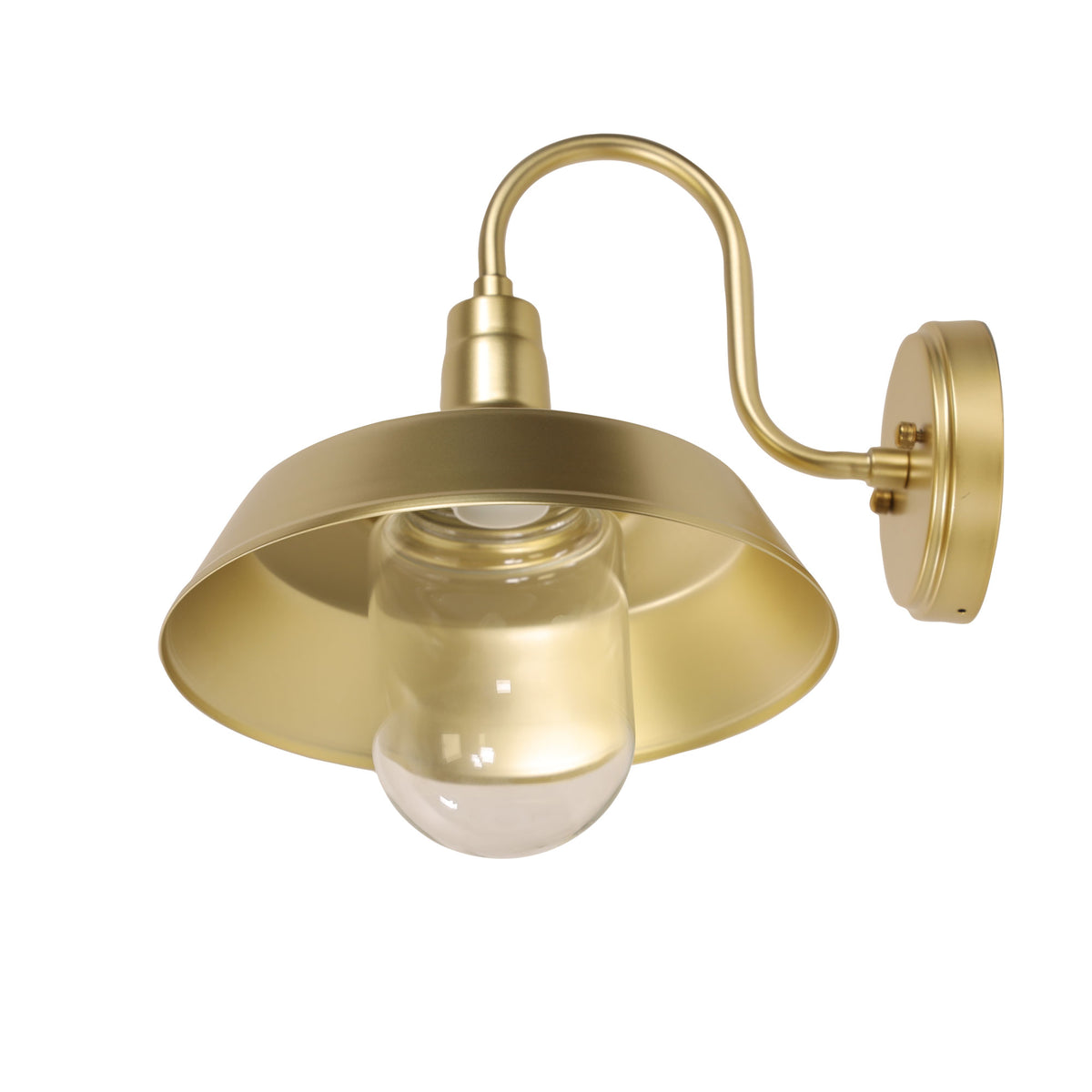Oriel Lighting Hudson Wall Light Clear Glass Gold