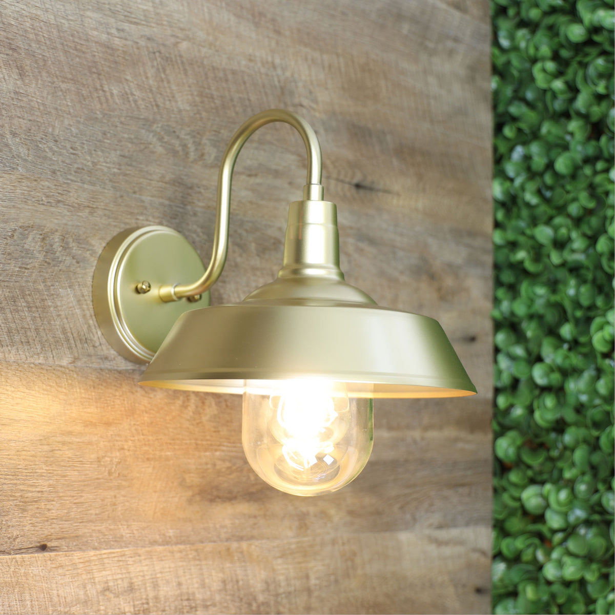 Oriel Lighting Hudson Wall Light Clear Glass Gold