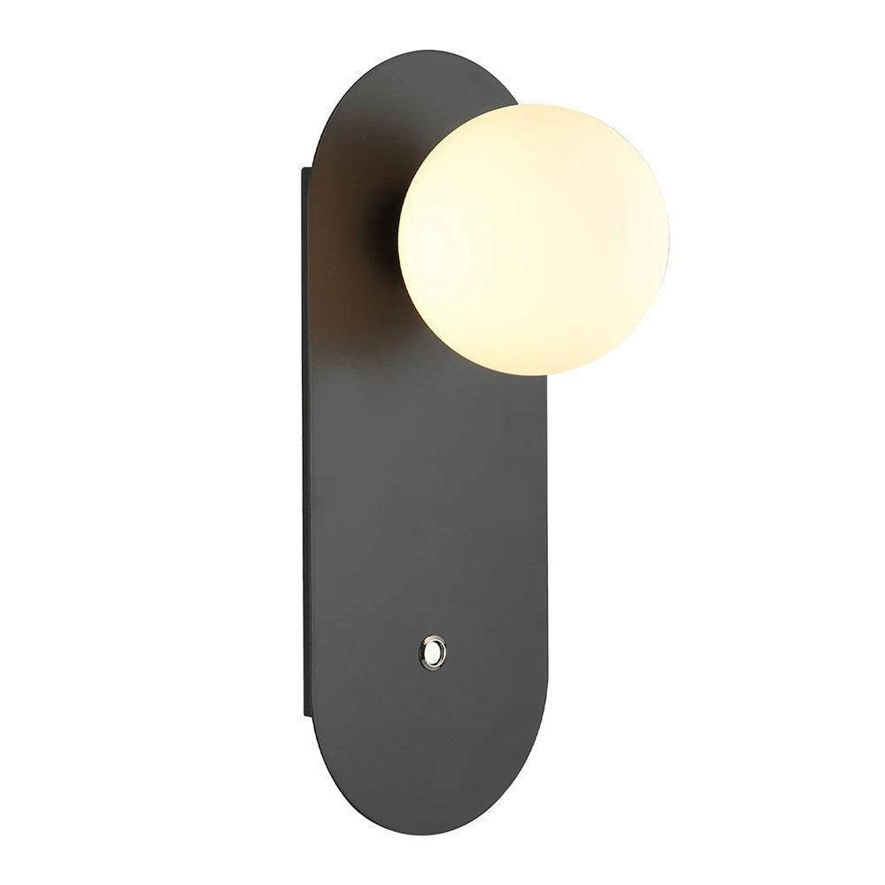 Ovalis Indoor Wall Light with Switch – Gold, Black, White Finish