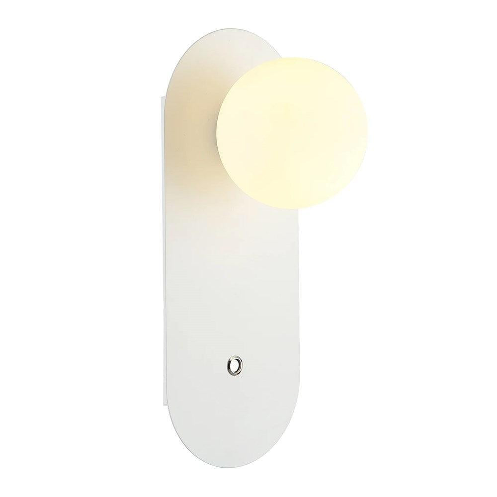 Ovalis Indoor Wall Light with Switch – Gold, Black, White Finish