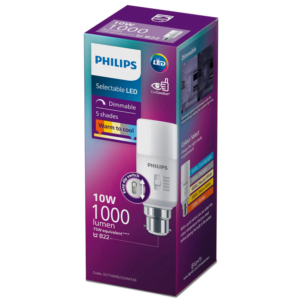 Philips LEDStick 10W B22 Frosted Dimmable Light