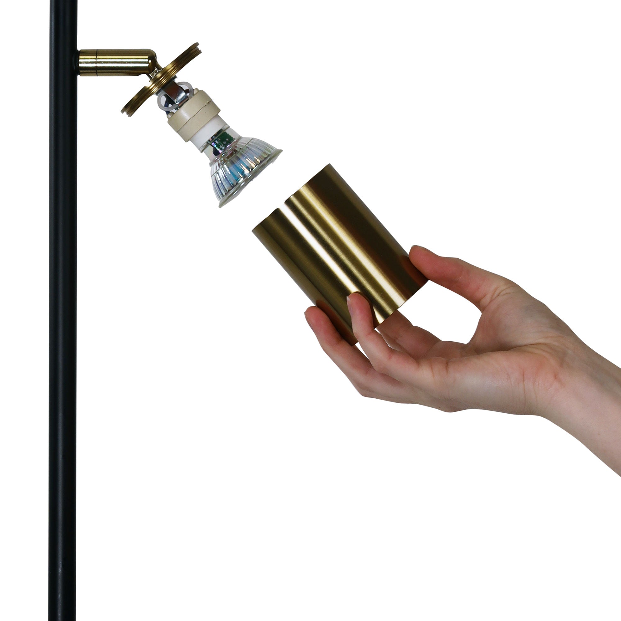 Stylux Lighting Ponte Desk Lamp Adjustable Spotlight Satin Brass