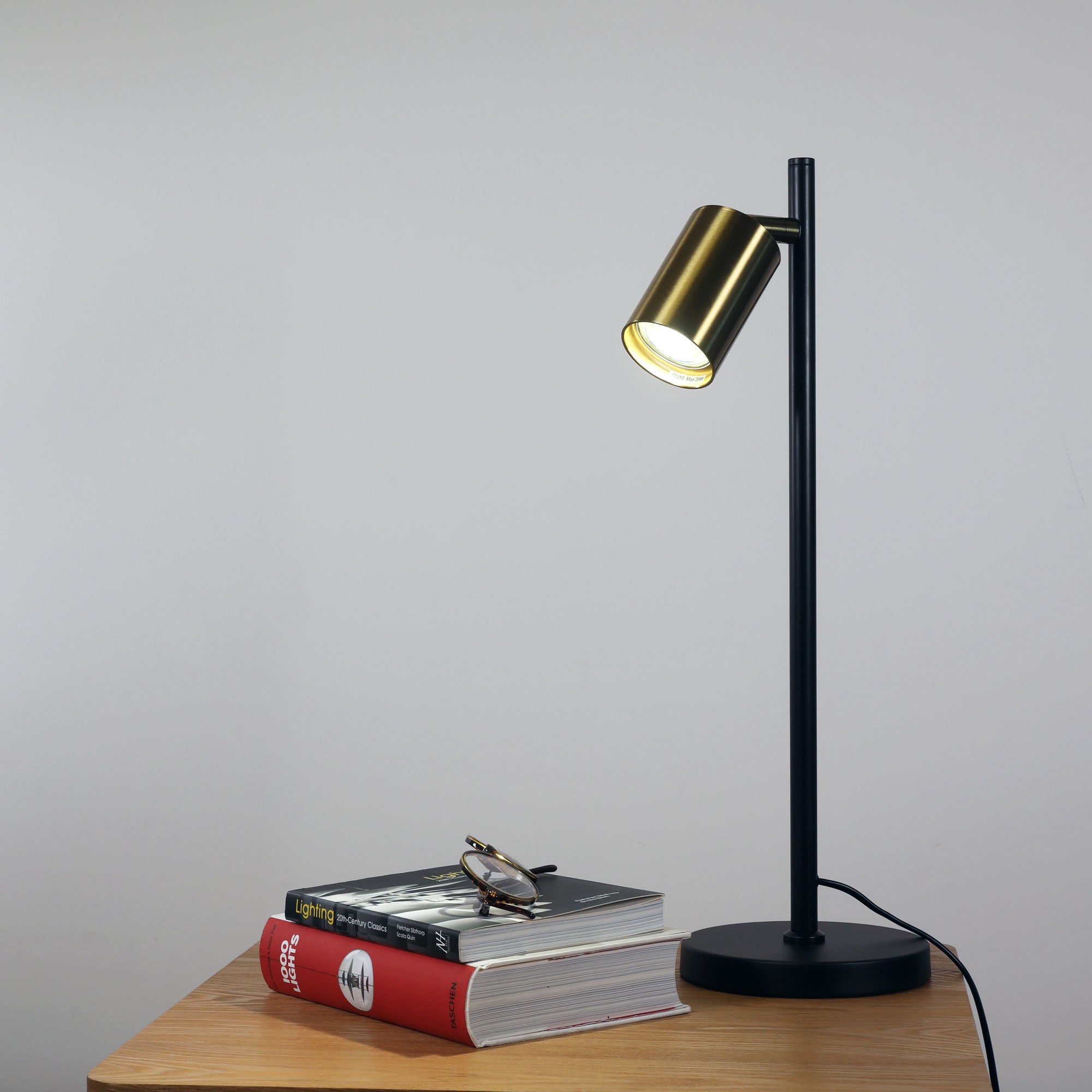 Stylux Lighting Ponte Desk Lamp Adjustable Spotlight Satin Brass