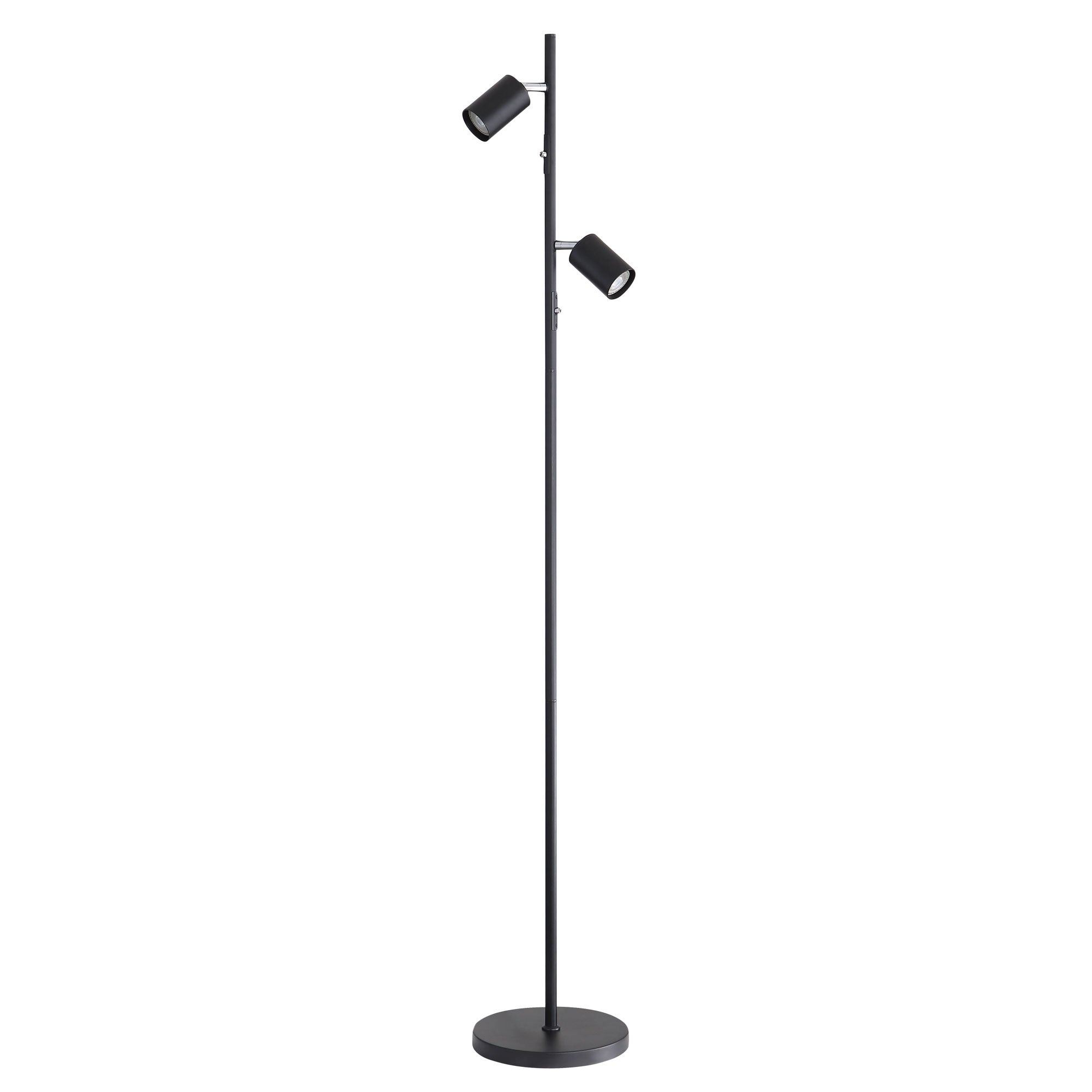 Stylux Lighting Ponte Floor Lamp Adjustable Twin Spotlights Black