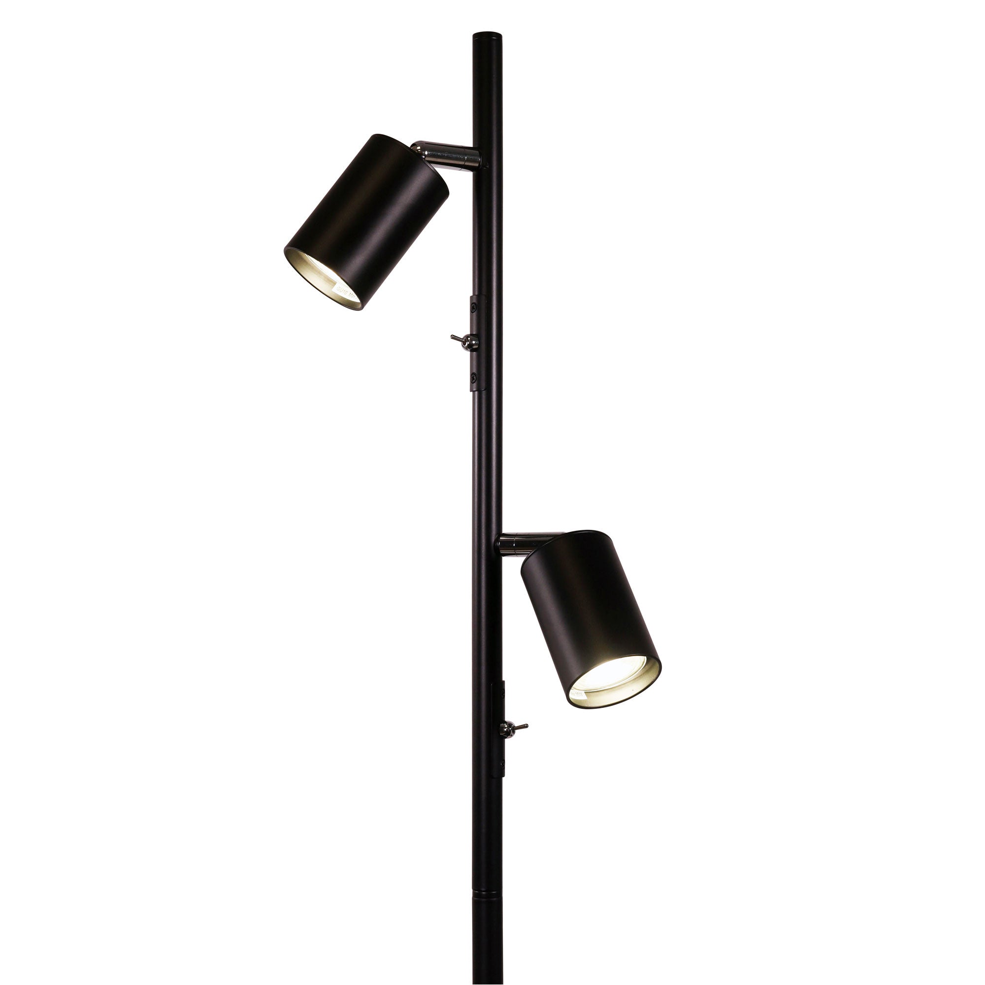 Stylux Lighting Ponte Floor Lamp Adjustable Twin Spotlights Black