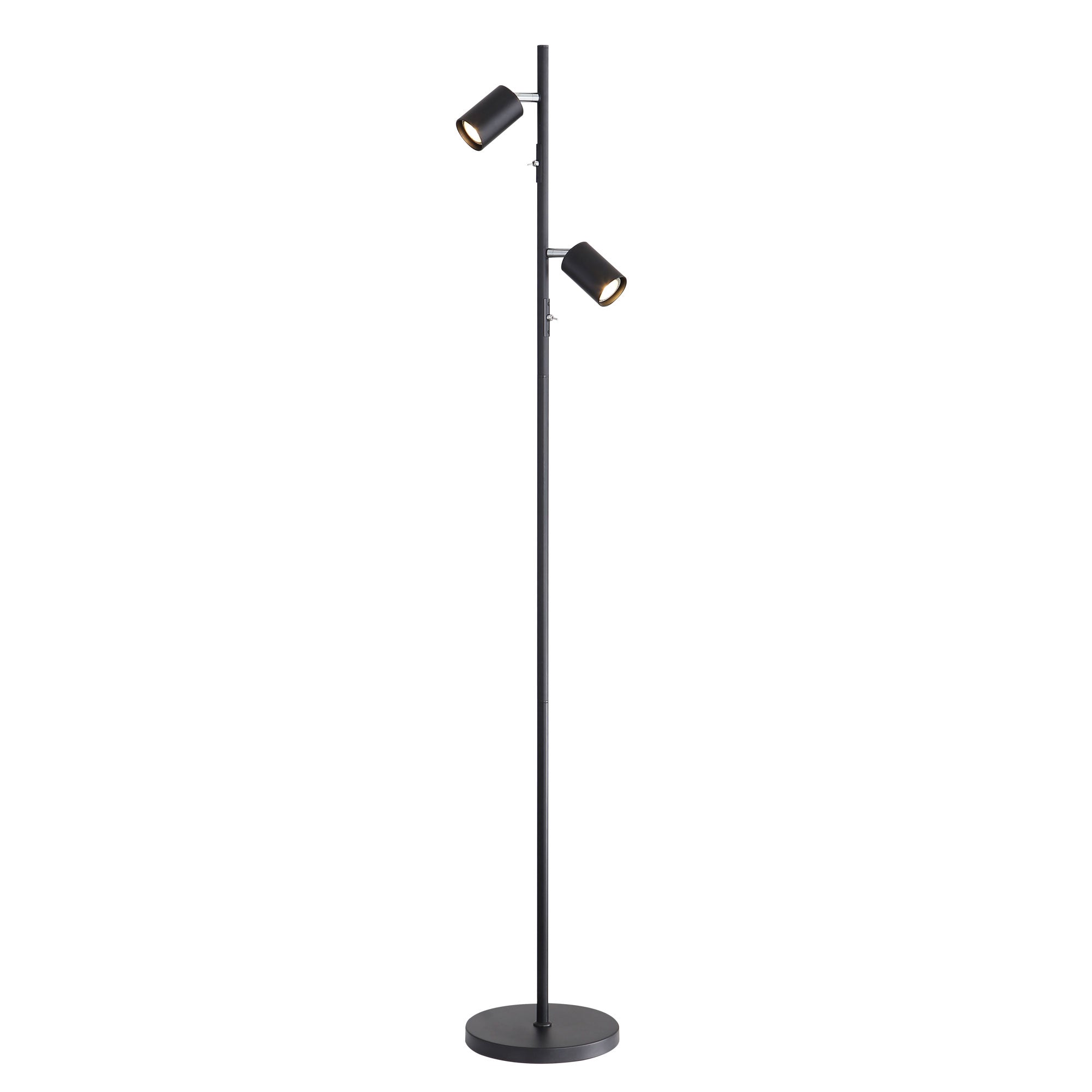 Stylux Lighting Ponte Floor Lamp Adjustable Twin Spotlights Black