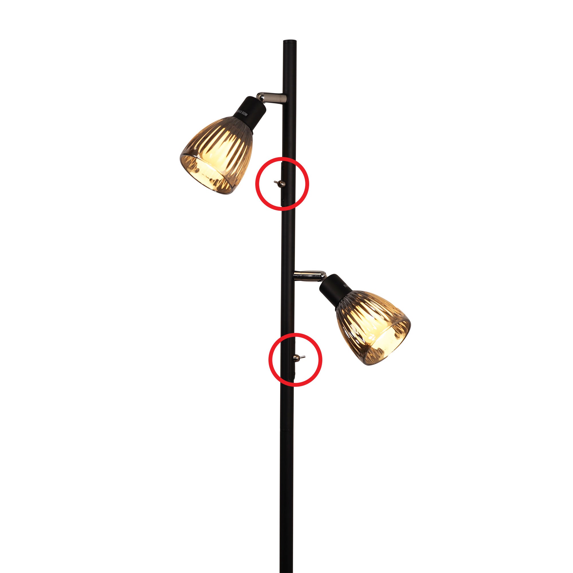 Stylux Alma Twin Floor Lamp Black