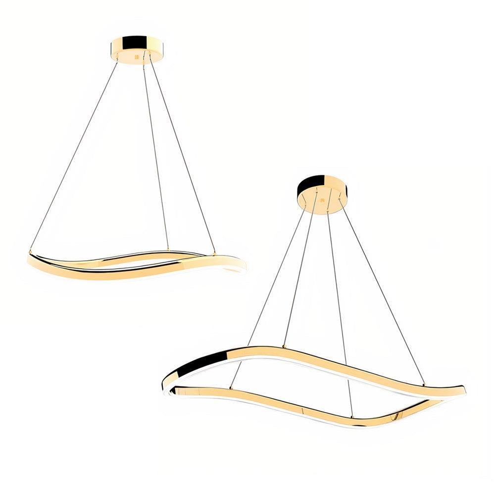 Solara LED Pendant Light with CCT Dimmable Gold Finish