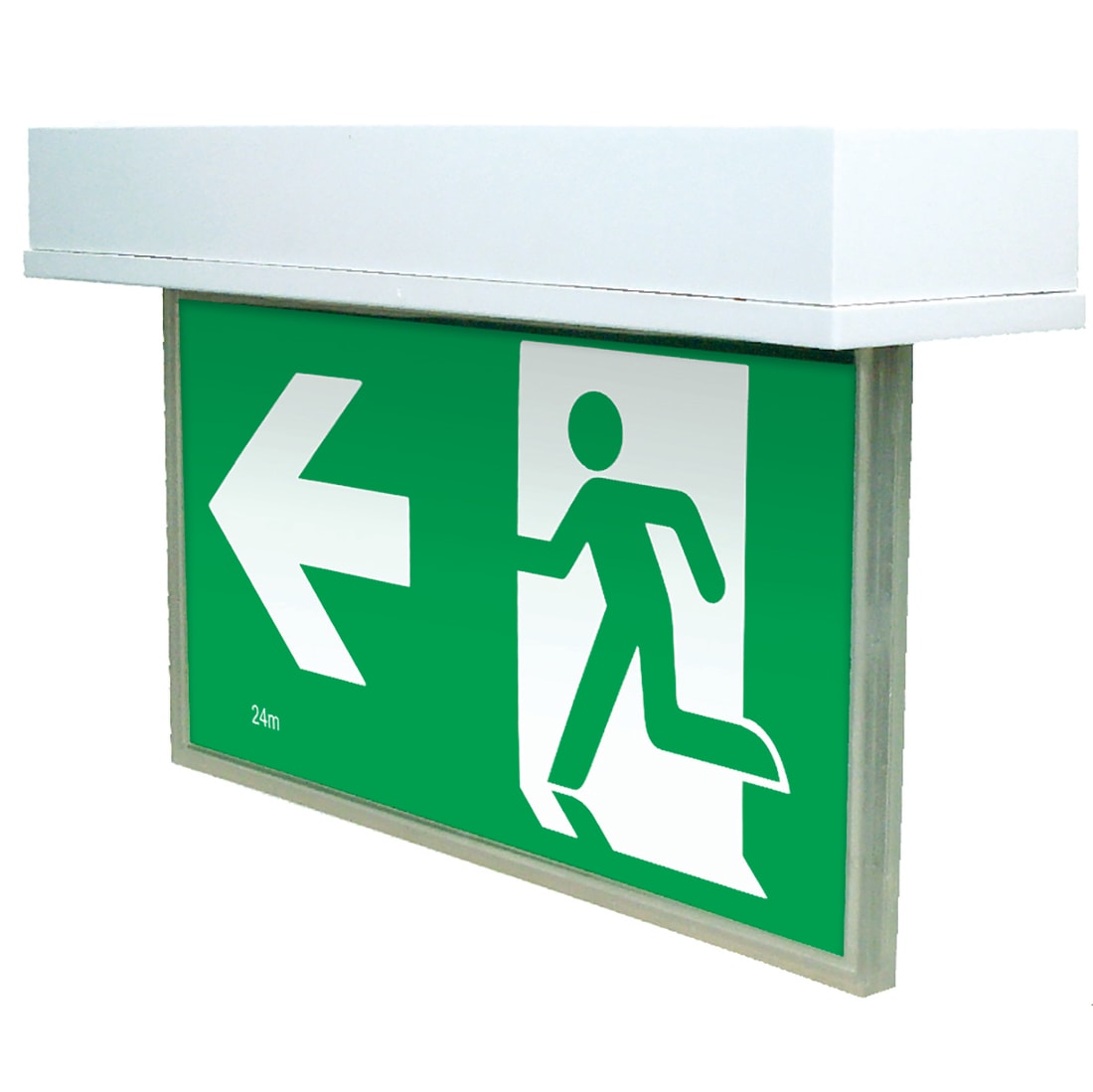 BLADE SURFACE MOUNT 2W EXIT SIGN W/ 1W EMERGENCY DOWNLIGHT-WHITE - 19880/05