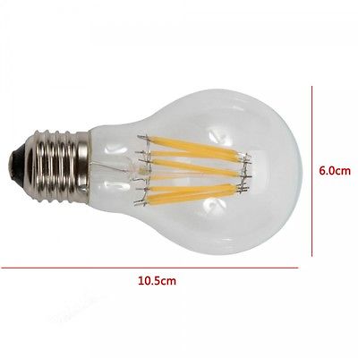 A60  E27 LED FILAMENT GLOBE 8W 2700K 12V DC (Non Dimmable)