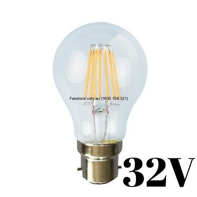 A60 B22 LED FILAMENT GLOBE 8W 2700K 32V DC (Non Dimmable)