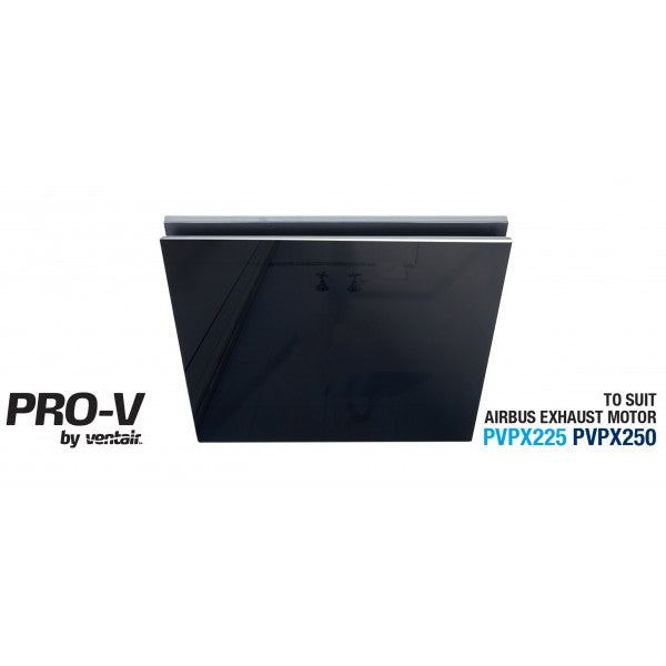 Airbus 250 Square Black Glass Panel Fascia - ABGGP250BL-SQ