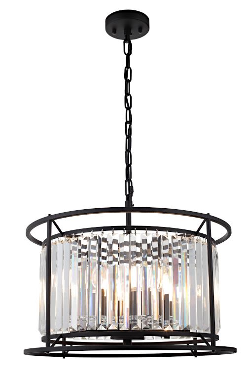 Cougar Amelia Small Black Modern Luxe Crystal Pendant for Elegant Interiors