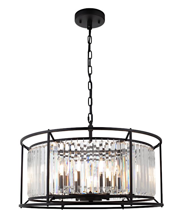 Cougar Amelia Small Black Modern Luxe Crystal Pendant for Elegant Interiors