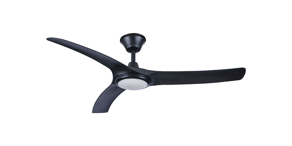 Aqua 52" IP66 DC Ceiling Fan with 18W Dimmable CCT LED / Matt Black - AIPL668